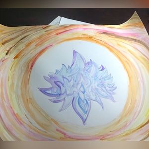 Lotus flower 🌸 water color art